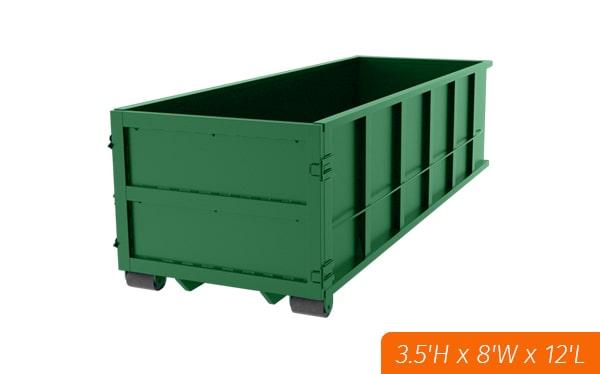 many companies offer scheduled pickups for ten-yard dumpsters, either on a weekly, bi-weekly, or monthly basis